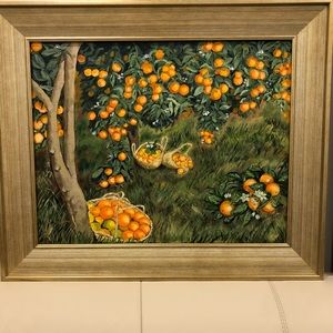 Art. Acrilic on Canvas. New!!! Oranges Garden.
